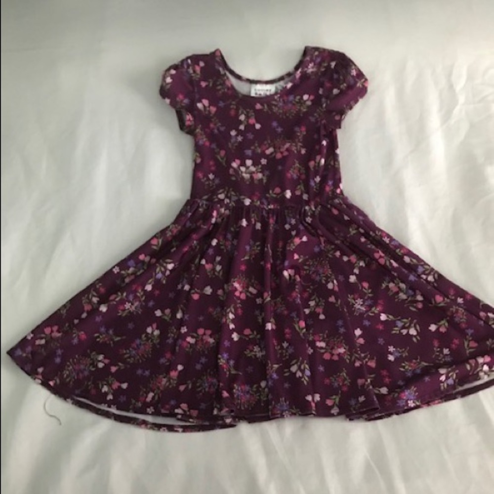 Dot Dot Smile Purple Floral Dress—Size 5/6